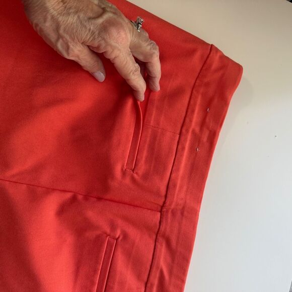 Chico's So Slimming Brigitte Ankle Pants, Orange,‎ Size 12 - Picture 9 of 11